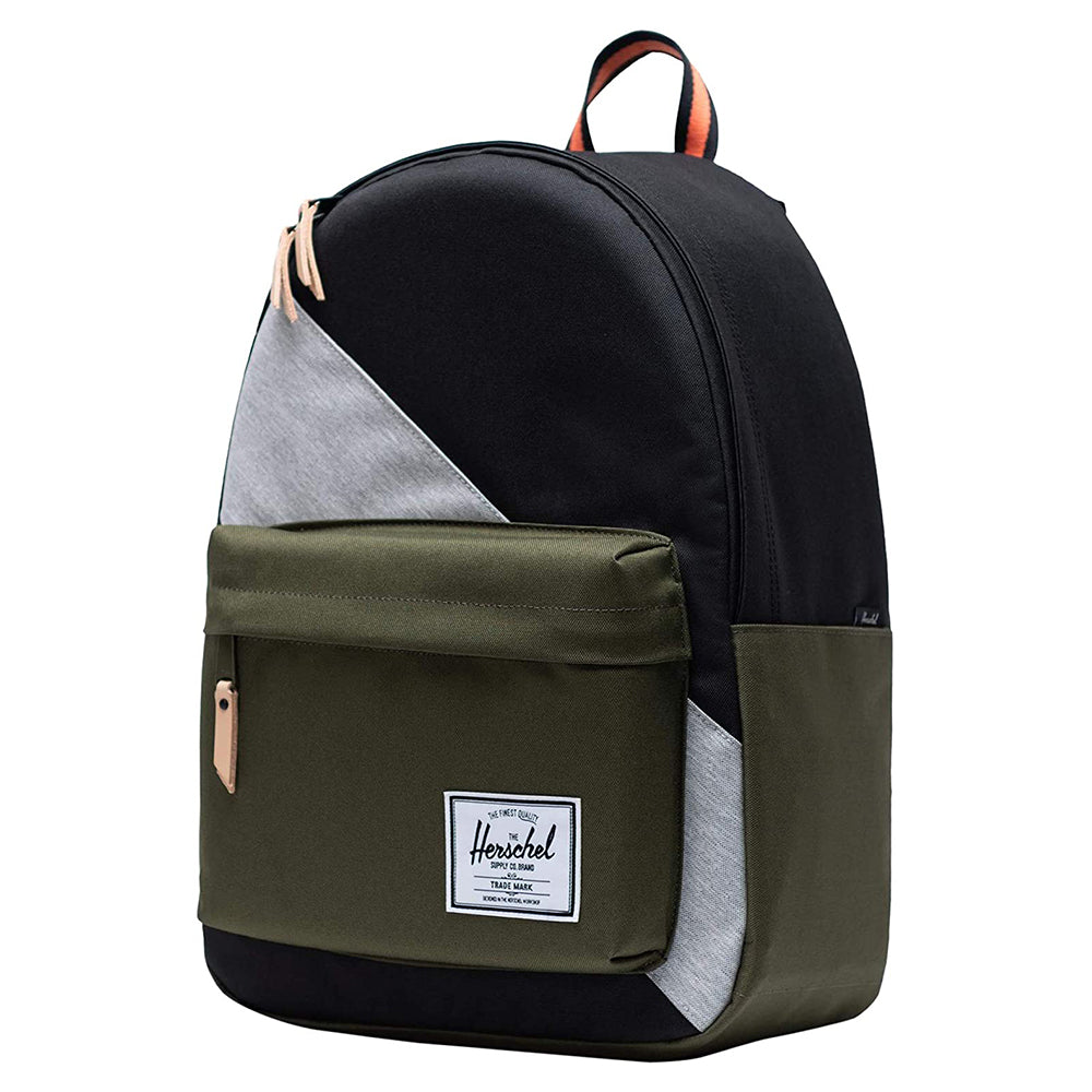 Herschel Classic XL 600D Poly - Black/Ivy Green/Light Grey Crosshatch